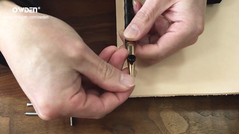 OWDEN Professoinal leather tool,3 In 1 Leather Adjustable Groover Tool, 3 size tips (1.0mm,1.2mm,1.5mm)