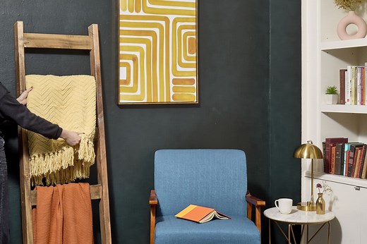 This Hygge-Inspired DIY Blanket Ladder Will Be Your New Living Room Staple