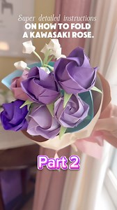 Super detailed instructions on how to fold a Kawasaki rose.#giftideas #easytutorial #howto #trendingreels #diy #love #origami #craft #rose #kawasaki | Pearbee2072