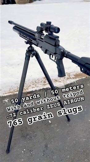 .72 cal Zeus air rifle VS 3/8th steel at 50 yards