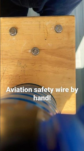 How to safety wire two bolts BY HAND! Aviation style 😎 #aircraftsafety #airframe #aviation