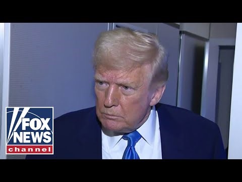 Trump defends tariffs, takes questions from reporters aboard Air Force One