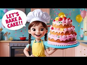 Let’s Bake a Cake – Baking Song for Children | Happy Hoppers Nursery Rhymes & Kids Songs
