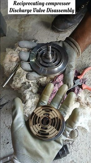 Reciprocating compressor discharge valve Disassembly #compressor #valve #unloader