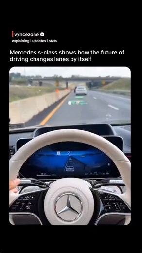 Vynce Zone on Instagram: "The Mercedes S-Class is equipped with Active Lane Change Assist, a system that lets the car safely switch lanes on its own with just a tap of the indicator. Using radar, ultrasonic sensors, and cameras, the S-Class scans surrounding traffic, calculates timing, and executes the maneuver smoother than most drivers could. The driver keeps hands lightly on the wheel, but the car does the work — precise, confident, and effortless. It’s more than a feature; it’s a glimpse int