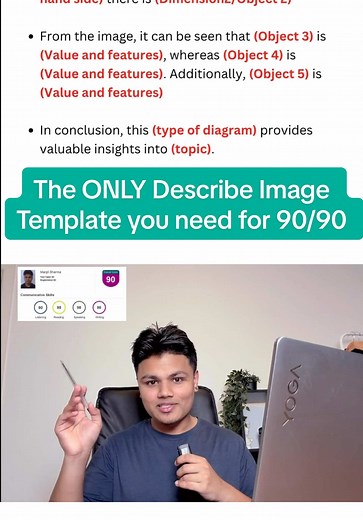 Essential Describe Image Template for PTE 90/90 Success