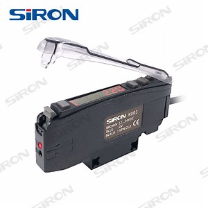 [Hot Item] Siron K003 Dual Digital Display Optic Fiber Sensor NPN 4 Channels Anti-Light Interference Fiber Optic Amplifier Sensor
