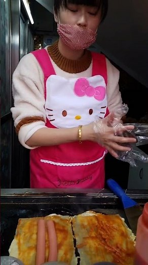 Asian street food - egg sandwich