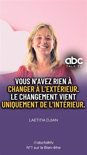 ABC TALK TV on Instagram: "Laetitia Djian, hypnothérapeute et coach existentielle, se décrit comme une témoin de l’infini en nous et de l’amour éternel. Dans cet entretien empreint de douceur et de bienveillance, elle raconte comment l’hypnose et le chamanisme ont transformé sa vie, et comment ses voyages astraux et ses EMI l’ont ouverte à un Amour infini et inconditionnel. Elle a développé une approche qu’elle présente comme unique au monde : l’hypnose quantique fréquentielle, une méthode qui a
