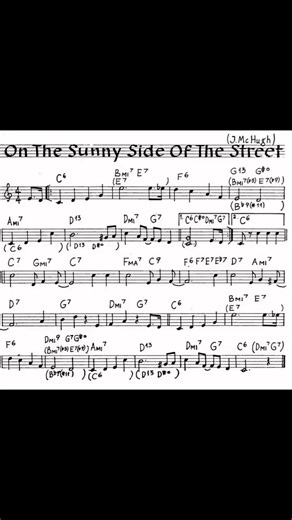 “On the sunny side of the street” sheet music 🎼 #piano #sheetmusic #fblifestyle #pianosheetmusic #pianolessons | The Keyz