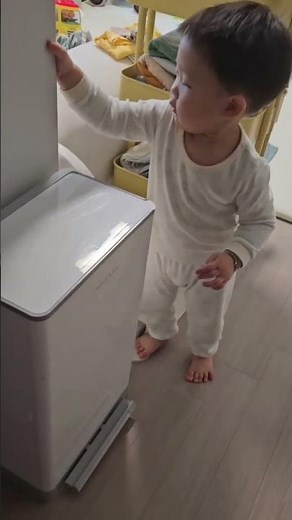휴지통 문 발로열기 #21개월아기 #646일아기