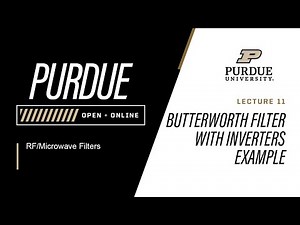 RF/Microwave Filters | Lecture 11 - Butterworth Filter with Inverters Example