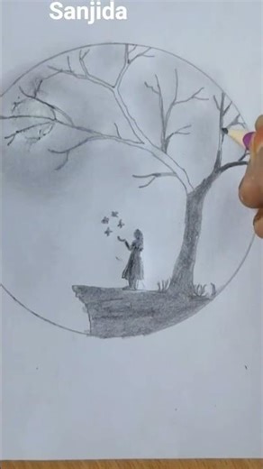 How to draw a girl moonlight in beginers #drawingstyles #drawing #shorts video