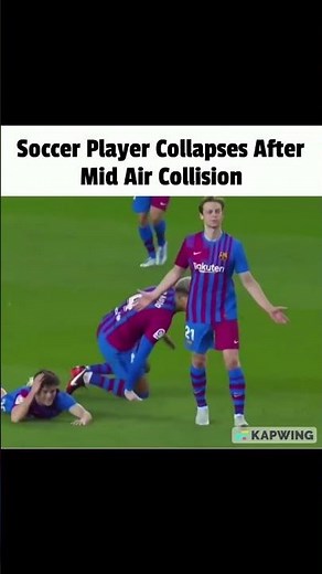 Soccer player collapses on the field #shorts