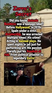 Zorro's Secret Why was Banderas ARRESTED 😱 #Shorts #TrueStory #Cinema