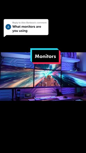 Replying to @Alex Barboza Monitor names are in my PC part picker list in my bio! #monitors #gaming #setup