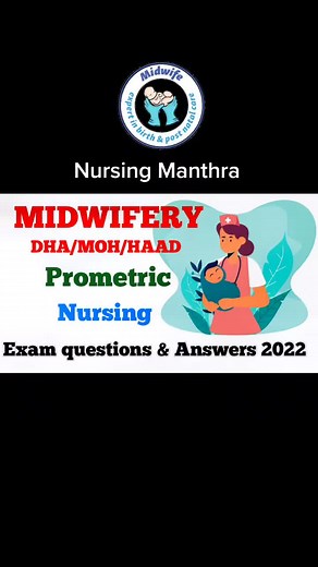 2022 MIDWIFERY exam questions for NURSES DHA/MOH/HAAD Exam https://youtu.be/OaTzSV9VVi4#nurse #moh #prometric #study #nursing #midwifery