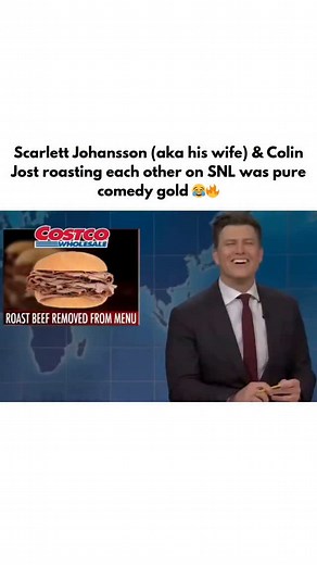 Celebrity Star on Instagram: "Scarlett Johansson and her husband Colin Jost had the audience laughing out loud during the SNL Season 50 finale with a hilarious roast session on “Weekend Update.” Known for their quick wit and chemistry, the couple exchanged playful jabs—Scarlett clapped back at Colin for a previous joke written by Michael Che, and it was comedy gold. Fans loved seeing their fun, unfiltered dynamic on live TV. From Hollywood fame to relationship banter, this unforgettable moment b
