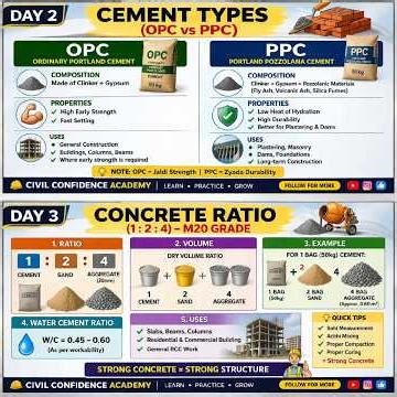 OPC vs PPC Cement Full Guide 🏗️ | Use, Strength & Comparison
