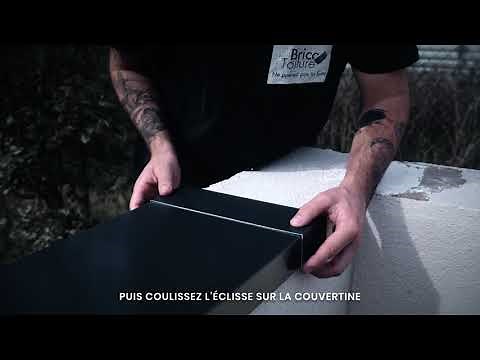 Comment poser les Couvertine Alu Gris Ardoise RAL 7016 Brico-toiture sur vos Murets ? (A coller)