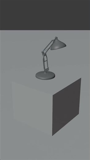 Pixar lamp steps a cube animation test #blender