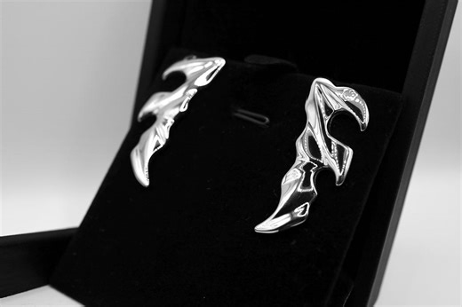 Abstract Alien Stud Earrings Stainless Steel – Minimal Futuristic Jewelry, Unique Edgy Unisex Earrings, Modern Statement Studs - Etsy