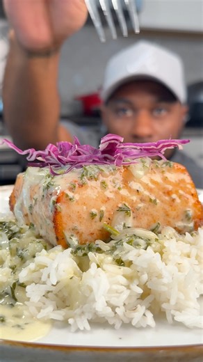Baked Salmon with Lemon-Parmesan Cream Sauce 🐟🍋🧀✨🔥😍 Who needs fancy dining when you’ve got THIS? 😏💃 It’s creamy, dreamy, and sooo flavorful—like it’s straight outta a 5-star kitchen 🌟🍽️… but nah, we got food at the house! 🏠😂 Would you serve this with pasta 🍝, rice 🍚, or veggies 🥦 on the side? 👀👇 #SalmonLovers #salmon | Cory Armstead