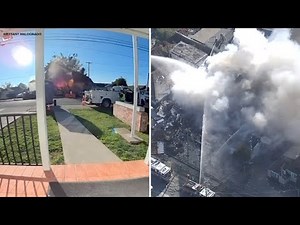 Shocking video shows massive Hayward building explosion after gas line rupture; 6 injured