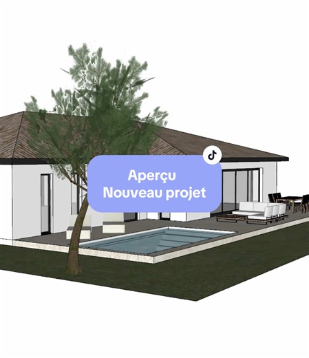 Aperçu nouveau projet 🔆 Je vous présente Nina : 127m2 habitable de plain-pied sur 531m2 de terrain. 🏡 Elle se compose d’une entrée avec avec WC et placard, une pièce de vie ultra lumineuse avec buanderie attenante donnant accès au garage, une suite parentale avec salle d’eau et dressing avec vue directe sur la piscine, 2 chambres, une salle de bain avec douche et baignoire et un second WC indépendant. 🌸 Mes plans sont disponibles en bio et tu as 10% de remise avec le code TIKTOK10. 🔆 Pour to