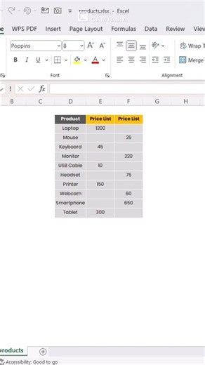 Excel Paste Special: Fill Missing Prices with Skip Blanks