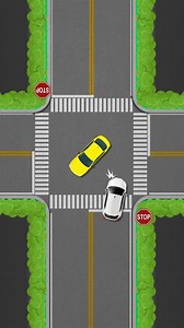Stop Sign vs No Stop Sign 🛑 Who Yields? 💥 #drivingtips #learnerdriver #TrafficRules #ezdrive | EZ Drive