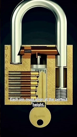 How a Padlock Works 🔐 (Satisfying Mechanism Inside!) #shorts