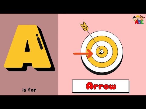 A for Arrow, B for Book, C for Clock | ABC Alphabet Words for Kids | A to Z Alphabet