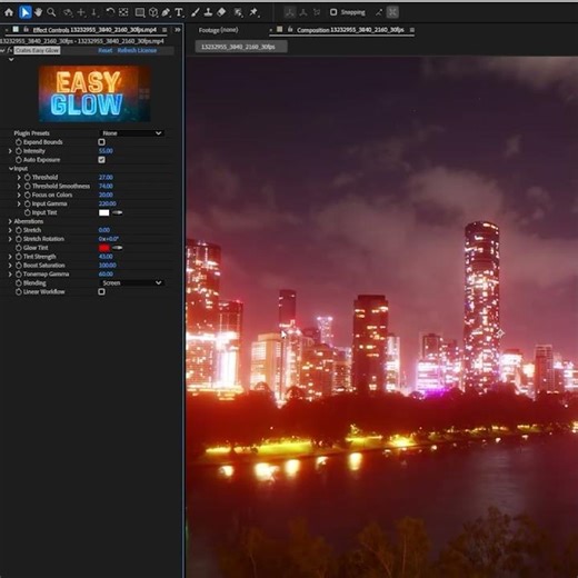 The Best Glow for AFTER EFFECTS - Easy Glow Plugin!