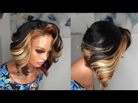 Watch Me Slay This Lace Closure Bob Wig | Caramel Swirl Highlights| Step By Step Tutorial