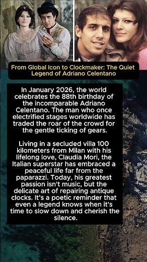 From Global Icon to Clockmaker: The Quiet Legend of Adriano Celentano