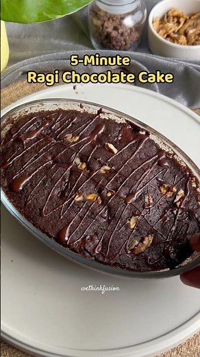 Healthy Chocolate cake recipe | 5 min cake recipe | Healthy dessert recipe | Guiltfree Ragi Cake