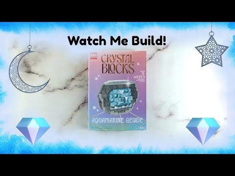 Watch Me Build! Crystal Blocks - Block Tech - Aquamarine Geode - With Music