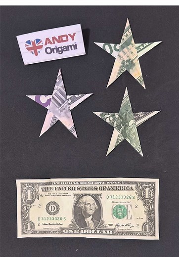 Dollar Bill Origami Star Tutorial