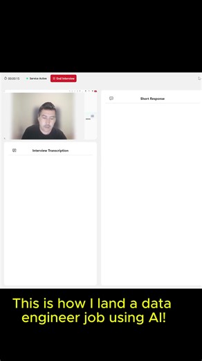 This is how I land a data engineer job using AI #interview #ai #interviewhack #dataengineer #techinterview #copilot