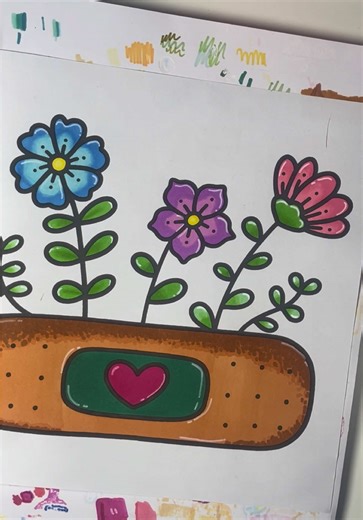 Colour flowers with me 💕 Swatch sheet templates linked in bio 🌈 #colouring #colourwithme #colouringbook #colouringtutorial #printables