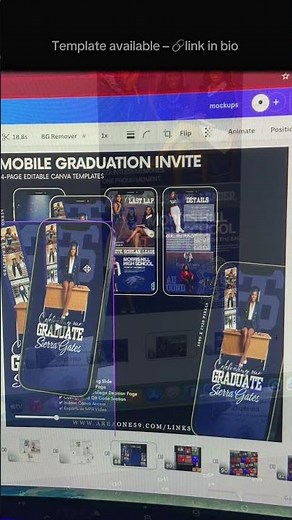 Animated Graduation Invitation Template | Senior 2026 Canva Mobile Invite