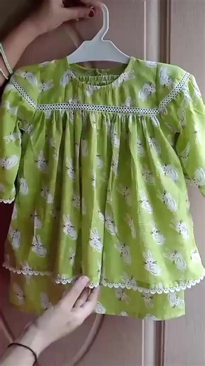 Stylish Green Top Designs for Baby Girls