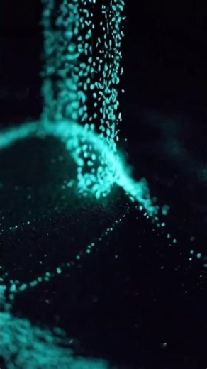 Glowing Sand Particles Move by Magnetism | Hypnotic Loop #Shorts