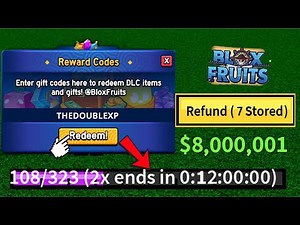 ALL 28 DOUBLE XP & STAT RESET CODES + 4 FREE STAT REFUND in 5 Minutes | BLOX FRUITS NEW CODE
