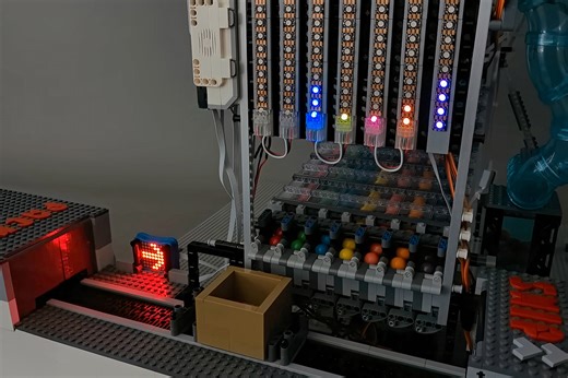 LEGO Candy Factory Automatically Sorts and Dispenses Pieces