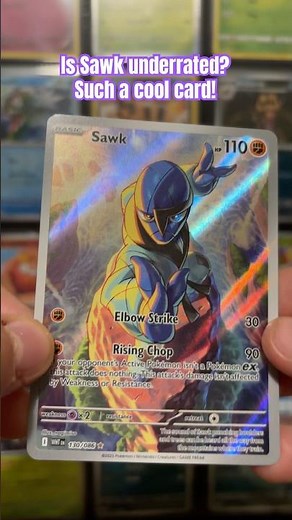 This is such a cool #Pokemon card. #Sawk is underrated! #pokemoncards #pokemontcg #rarecard