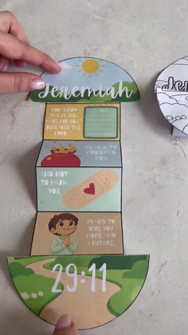 Jeremiah 29:11 Folding Surprise Craft, Bible Verses for Kids, Bible Printable Activity, Sunday School, Homeschool, God Has a Plan, Digital - Etsy