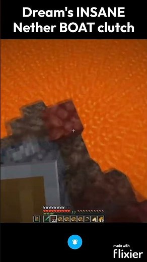 Dream's LEGENDARY Nether boat clutch... #shorts #minecraft #viral #funny