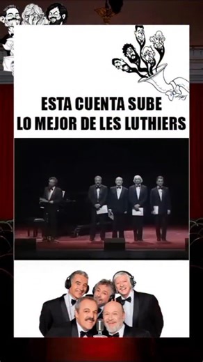 Les Luthiers - Cuenta Fan on Instagram: ""El humor bien hecho no pasa de moda." Les Luthiers no solo fueron un grupo musical: fueron un fenómeno cultural. Con instrumentos inventados, juegos de palabras brillantes y una puesta en escena impecable, lograron conquistar escenarios de todo el mundo sin perder su esencia. Este grupo argentino supo unir lo académico con lo popular, y transformó el humor en un arte elevado. Si alguna vez te reíste con "La gallinita dijo Eureka" o con "El bolero de Mast